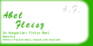 abel fleisz business card
